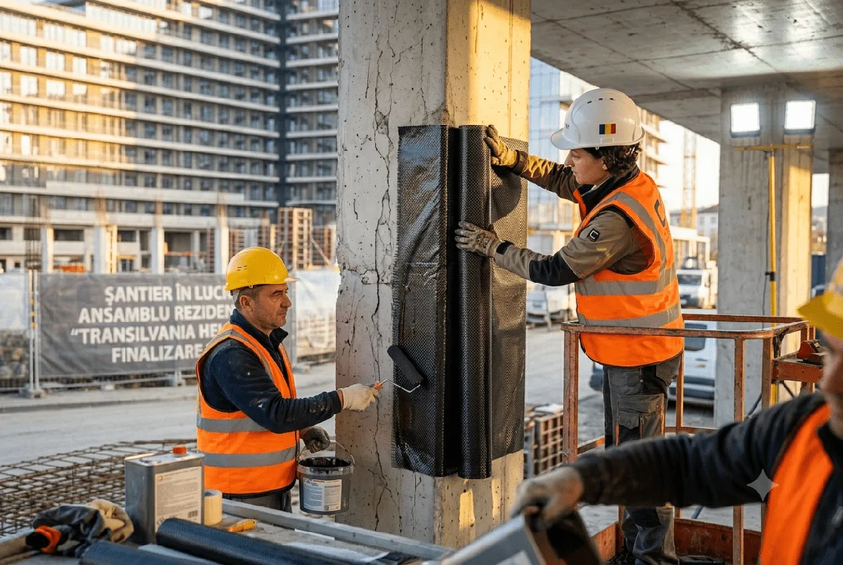 Consolidarea structurii cu fibră de carbon